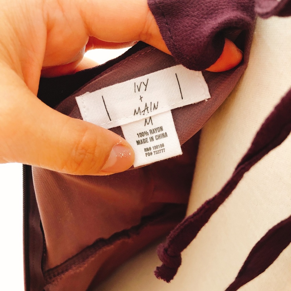 Ivy+Main Ruffle Summer Dress in Plum - Picture 4 of 4